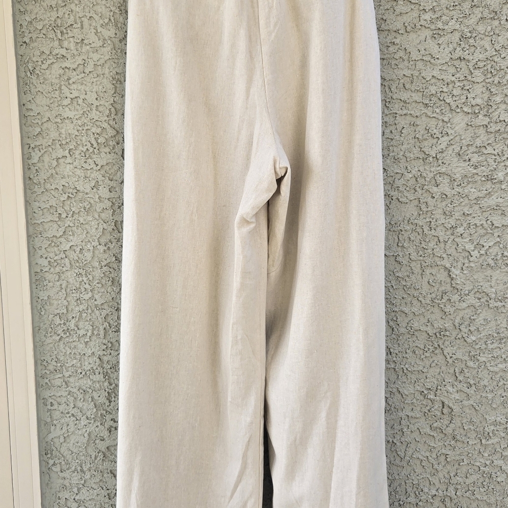 Vince Camuto Windswept Wonder Linen Pants Oyster Grey - Picture 7 of 7